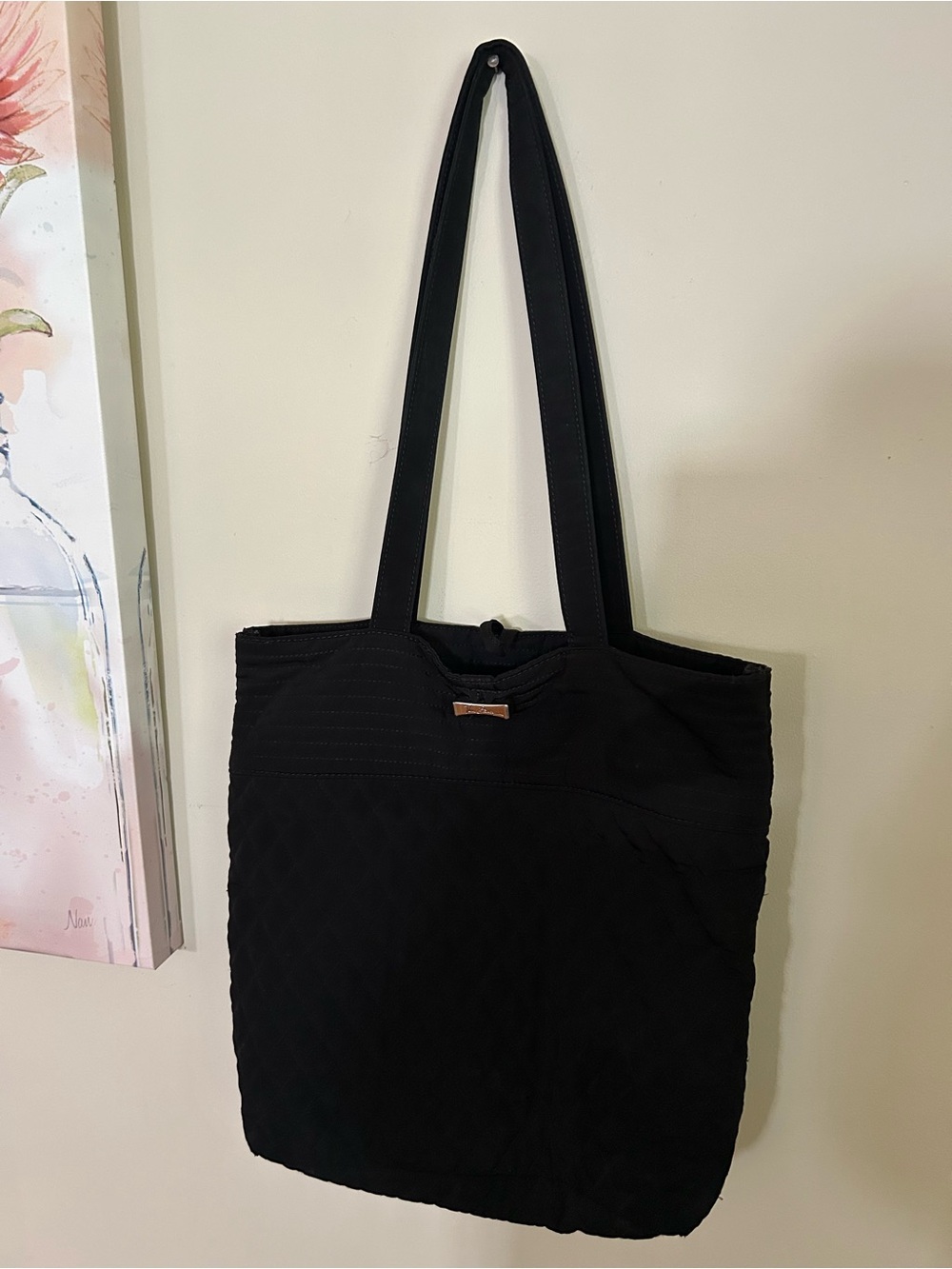 Vera Bradley Black Quilted Tote Bag - Women